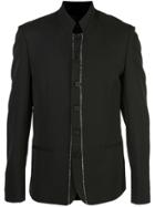 Isabel Benenato Trimmed Tailored Blazer - Black