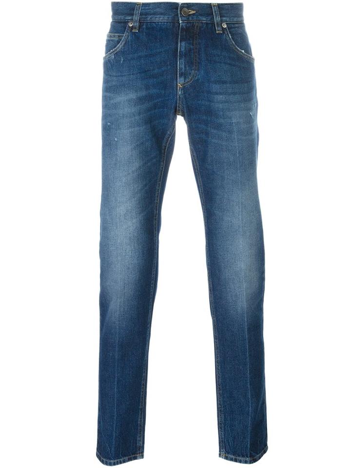 Dolce & Gabbana Slim Fit Jeans, Men's, Size: 54, Blue, Cotton