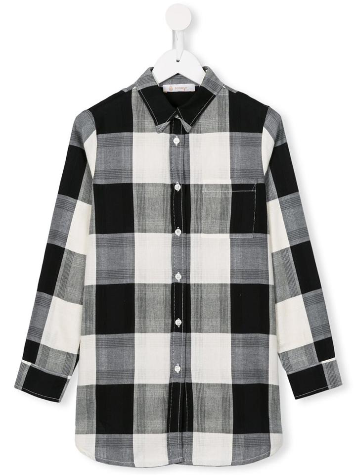 Dondup Kids Plaid Shirt, Girl's, Size: 8 Yrs, White