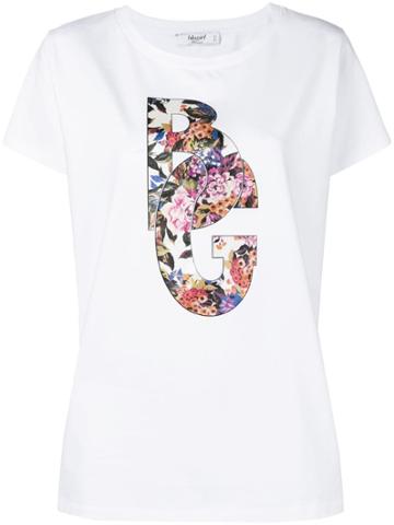 Blugirl Floral Logo T-shirt - White