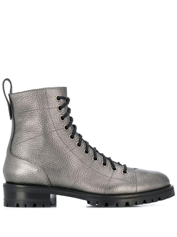 Jimmy Choo Cruz Metallic Combat Boots