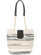 Christian Siriano Aziza Shoulder Bag, Women's, Nude/neutrals, Linen/flax/pvc