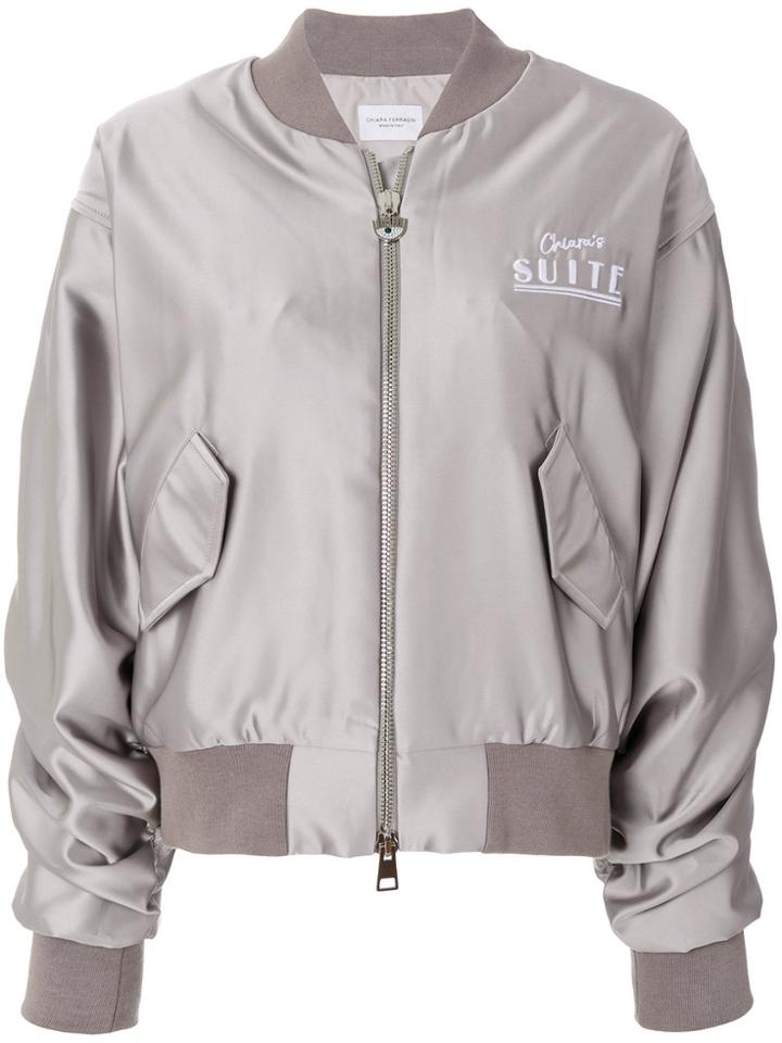 Chiara Ferragni Last Angel Bomber Jacket - Grey