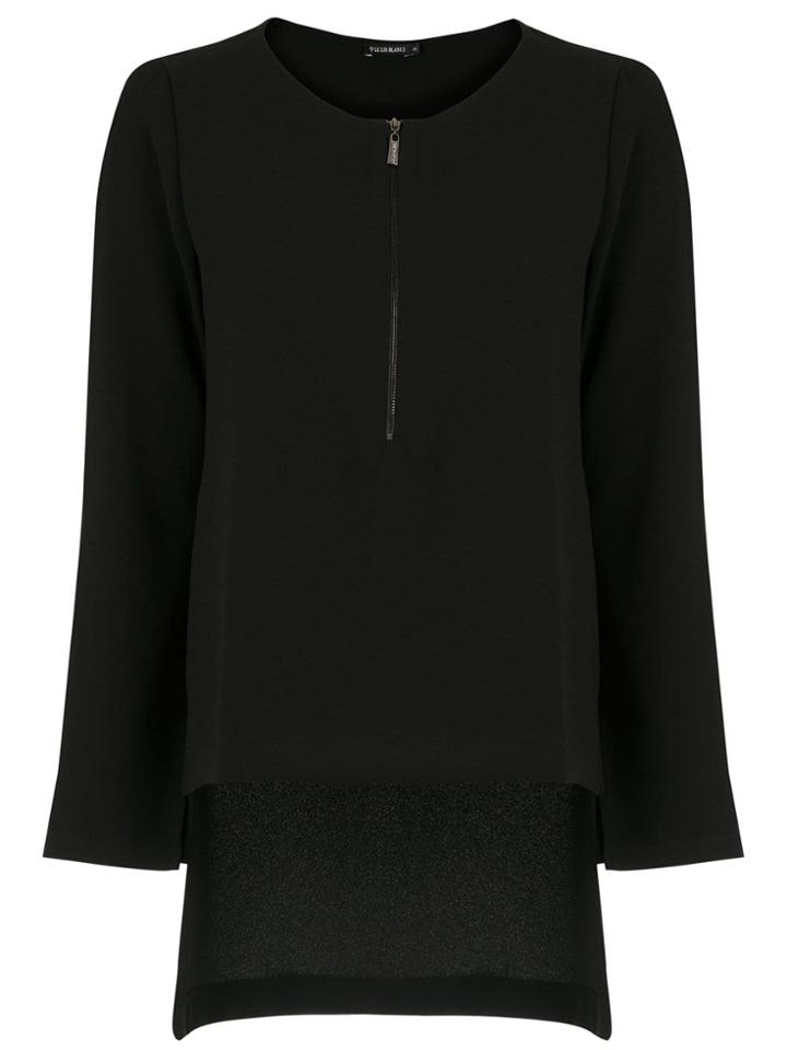 Le Lis Blanc Blusa Patricia Ziper Pto - Black