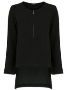 Le Lis Blanc Blusa Patricia Ziper Pto - Black