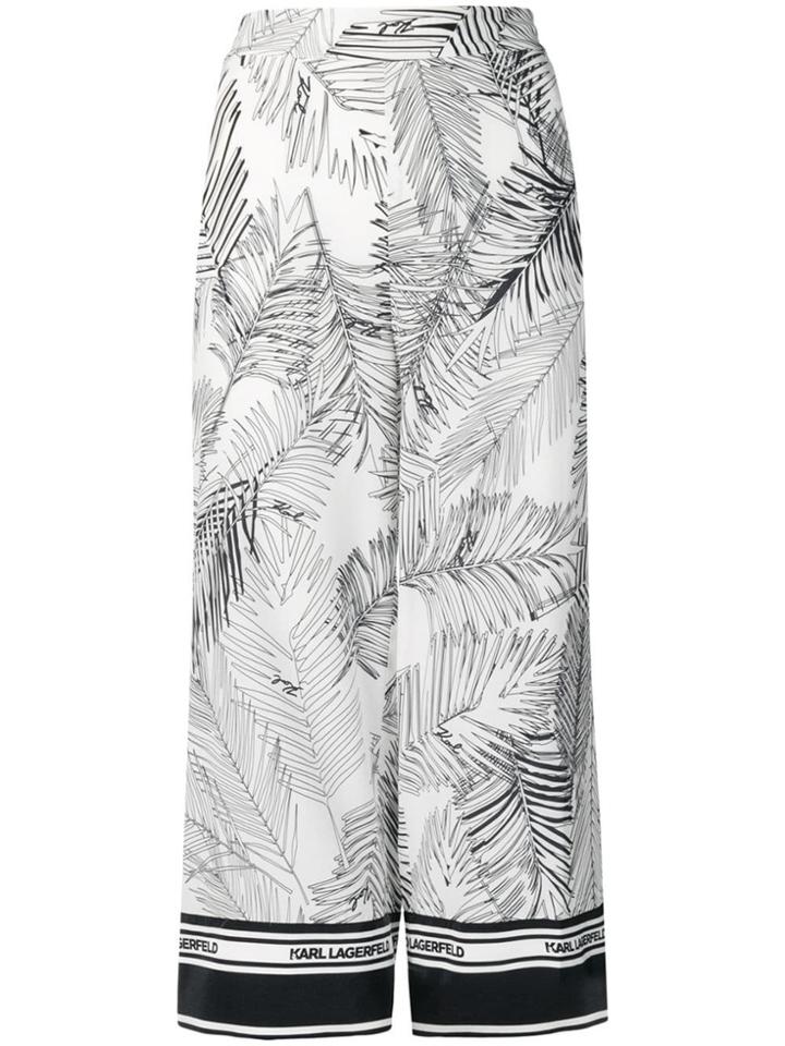 Karl Lagerfeld Karlifornia Printed Culottes - White
