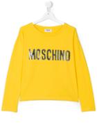 Moschino Kids - Teen Logo Print T-shirt - Kids - Cotton/spandex/elastane - 14 Yrs, Yellow/orange