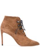 Francesco Russo Stiletto Ankle Boots - Brown