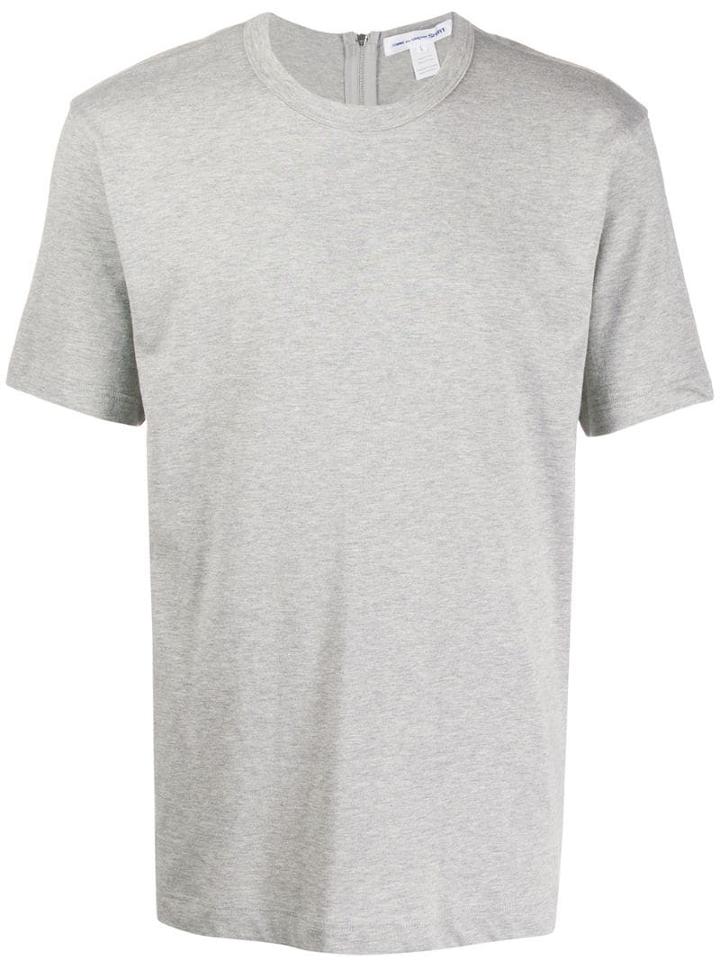 Comme Des Garçons Shirt Zip-up Crew-neck T-shirt - Grey