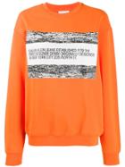 Calvin Klein Jeans Est. 1978 Logo Patch Sweatshirt - Orange
