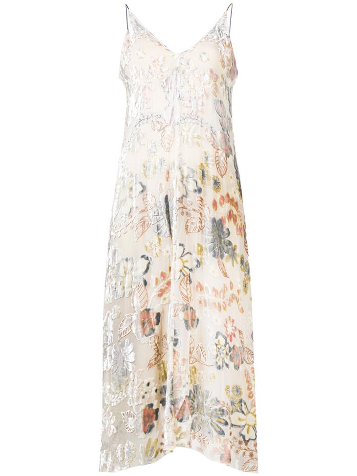 Forte Forte Floral Midi Dress - Nude & Neutrals