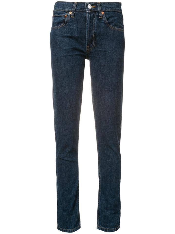 Re/done Classic Skinny Jeans - Blue