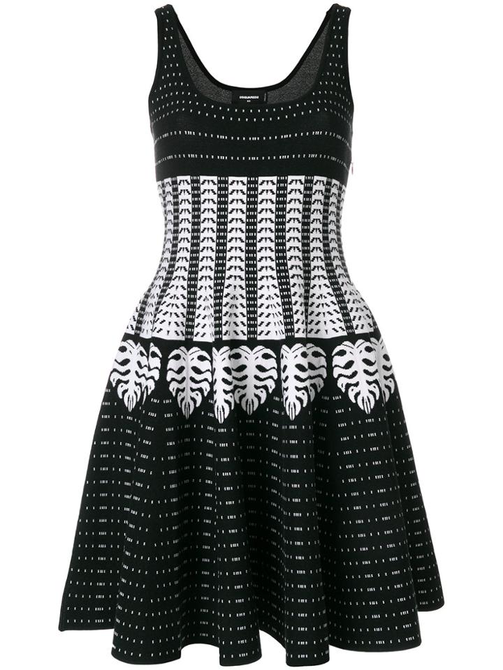 Dsquared2 Patterned Intarsia Dress - Black