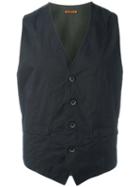 Barena Buttoned Waistcoat, Men's, Size: 46, Black, Cotton/spandex/elastane