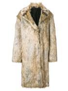 Philosophy Di Lorenzo Serafini Maxi Fur Coat - Brown