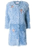 Red Valentino Embroidered Coat - Blue