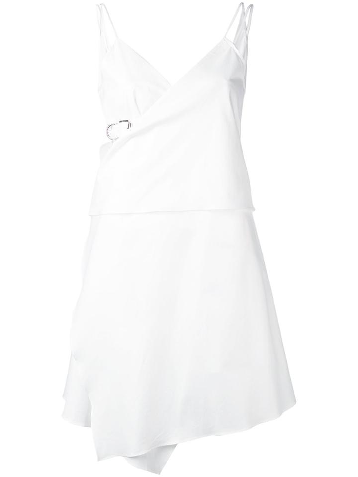 Carven Buckle Wrap Dress - White