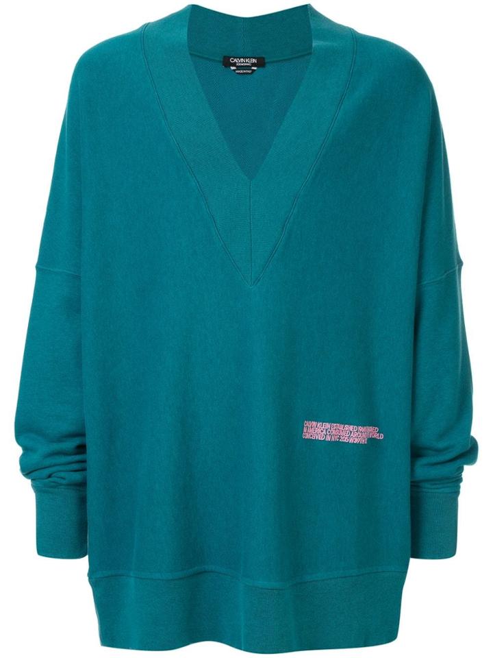 Calvin Klein 205w39nyc Deep V-neck Jumper - Green