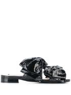Nº21 Bow Embellished Slippers - Black