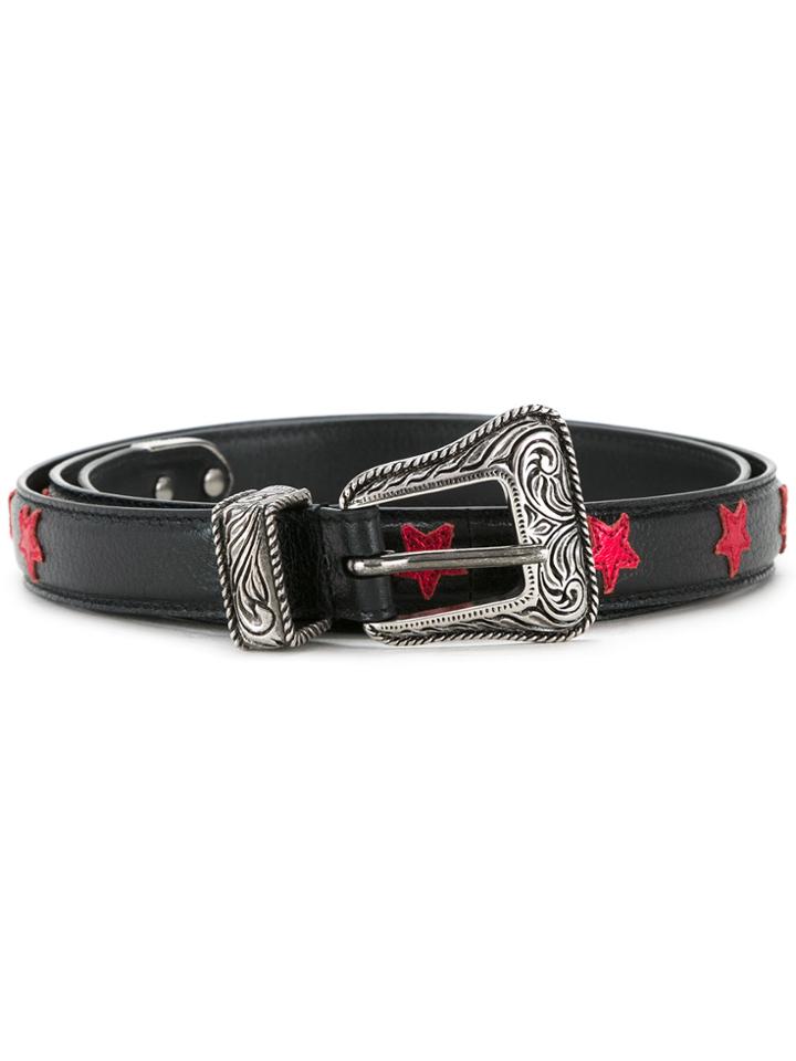 Saint Laurent Star Patch Belt - Black