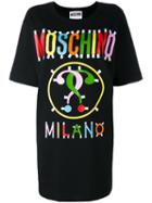 Moschino - Printed T-shirt Dress - Women - Cotton/other Fibers - 38, Black, Cotton/other Fibers