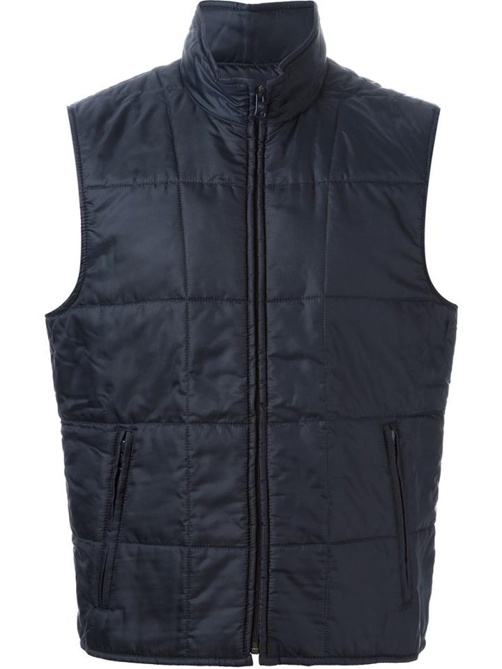 Fay Padded Vest, Men's, Size: 58, Blue, Polyamide