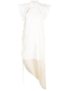 Uma Wang Asymmetric Patchwork Dress - White