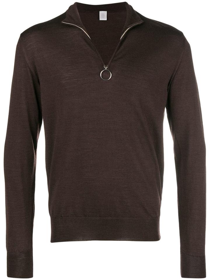 Eleventy High Neck Cashmere Sweater - Brown