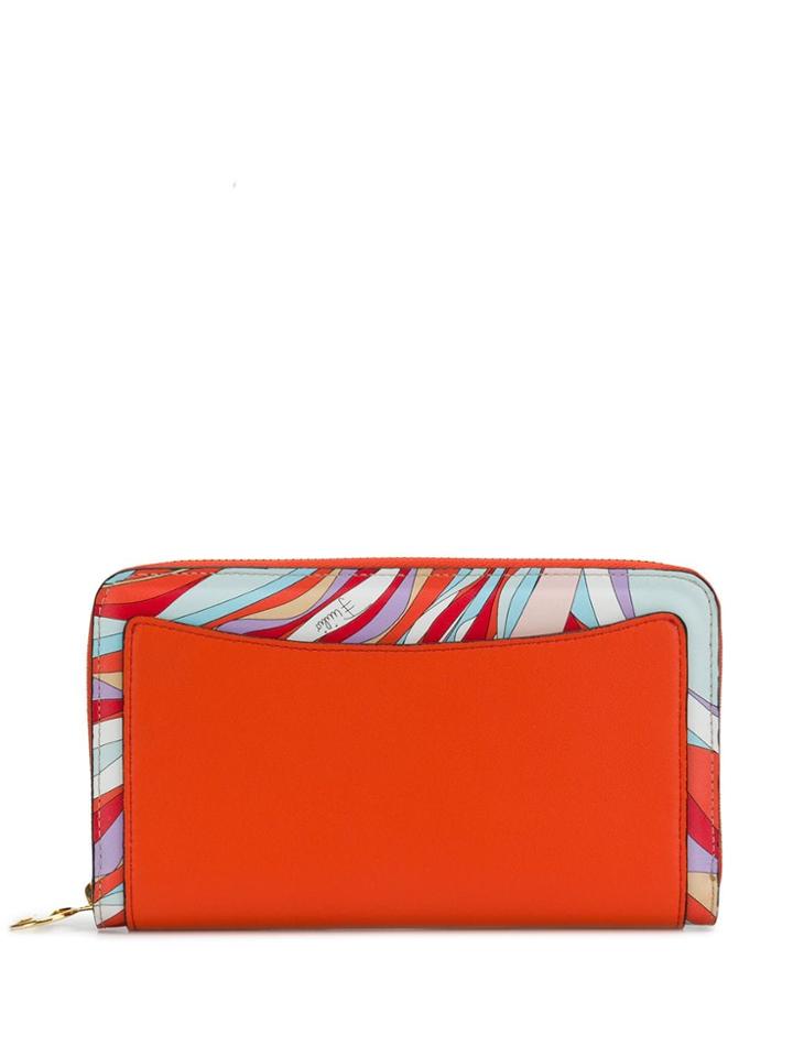 Emilio Pucci Burle Print Zip-around Wallet - Orange