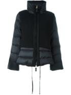 Twin-set Funnel Neck Padded Jacket, Women's, Size: Large, Black, Feather Down/acrylic/polyamide/wool