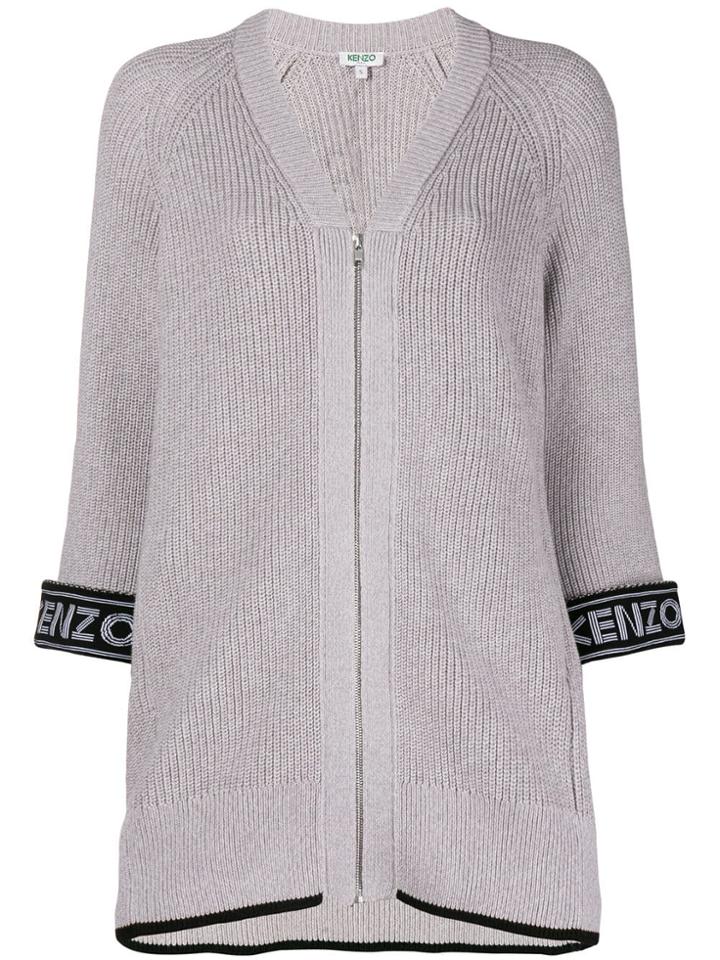Kenzo V-neck Cardigan - Grey