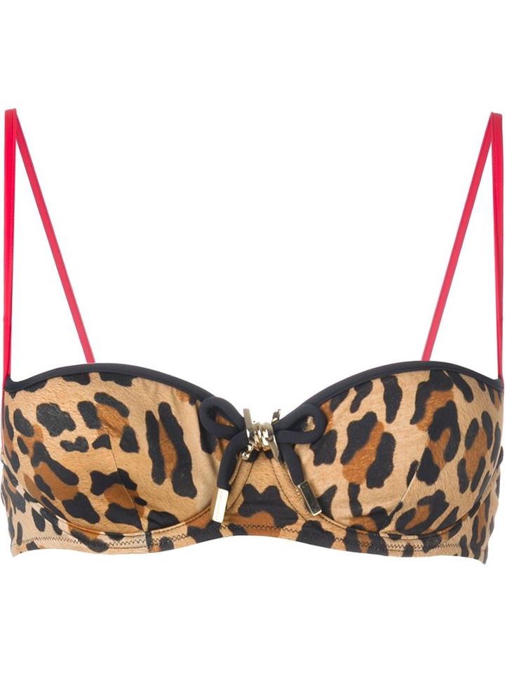 Dsquared2 Beachwear Leopard Print Balconette Top