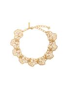Oscar De La Renta Coral Branch Necklace - Metallic