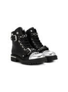 Am66 Am66 57668v2t Nero Ed Acciaio Leather/fur/exotic Skins->calf