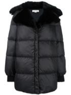 Stella Mccartney Oversized Faux-fur Padded Coat, Women's, Size: 40, Black, Polyamide/modacrylic/wool/polyester