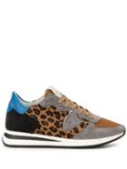 Philippe Model Panelled Lace-up Sneakers - Brown
