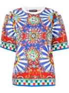 Dolce & Gabbana Carretto Siciliano Print T-shirt, Women's, Size: 40, Cotton