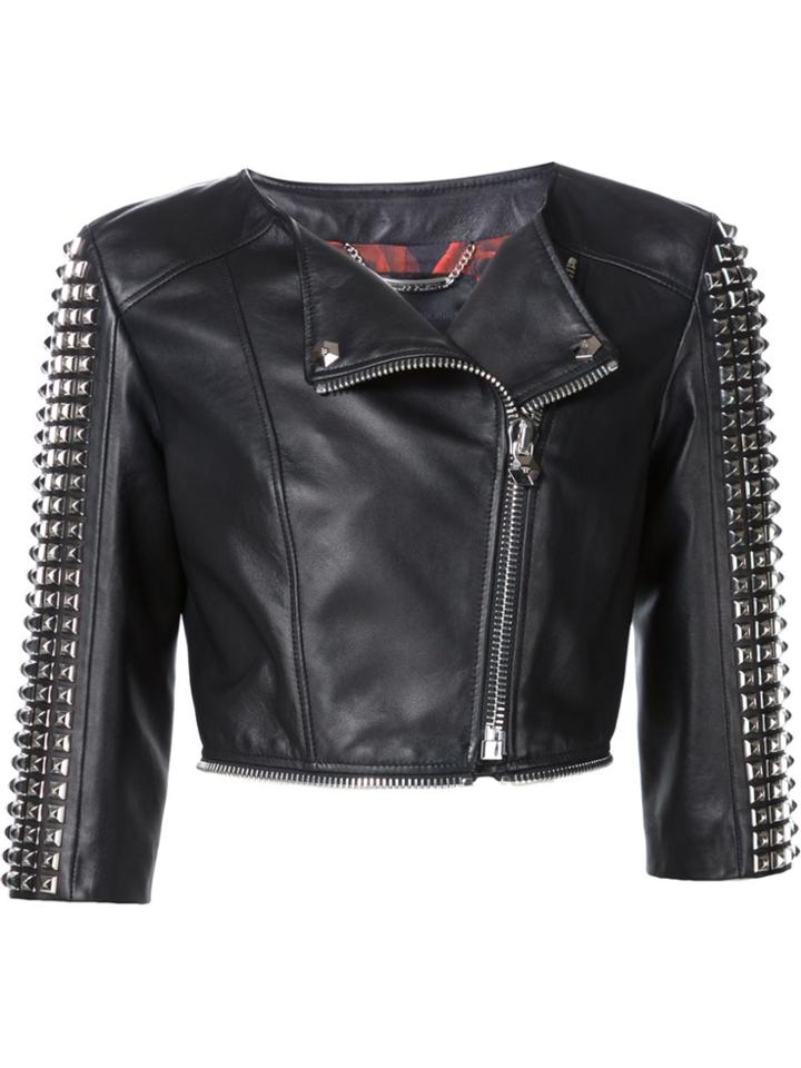Philipp Plein 'airglow' Biker Jacket - Black