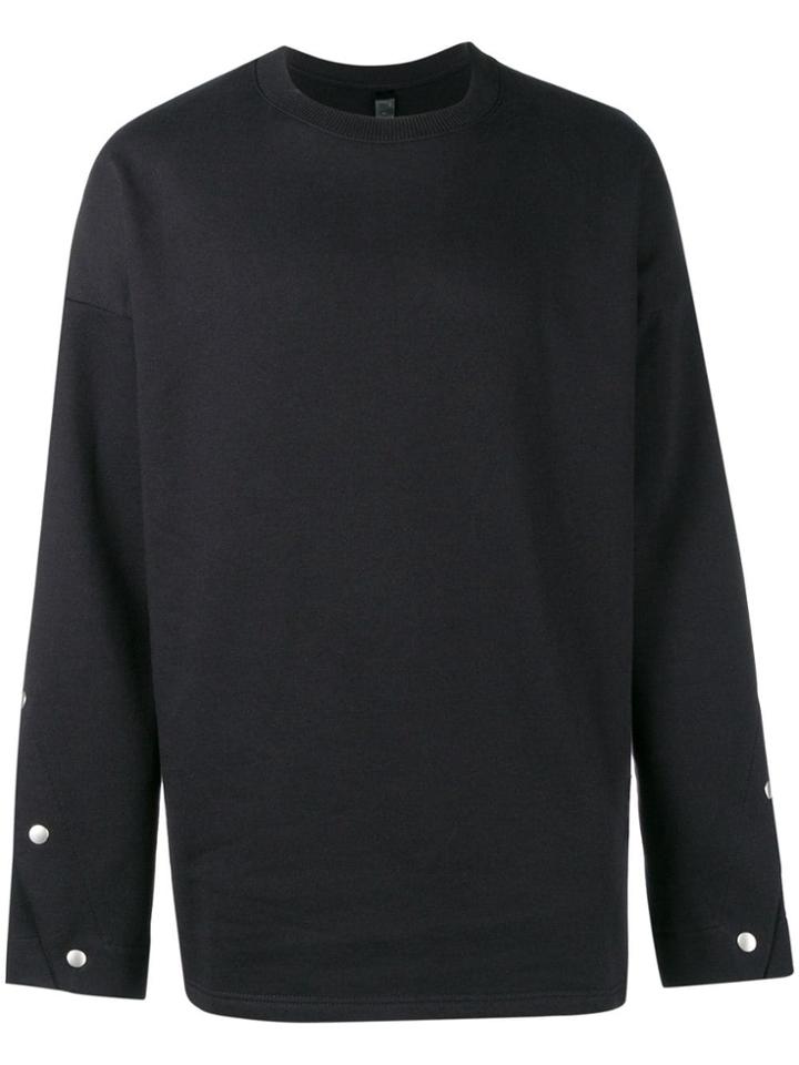 Odeur Button Sleeve Sweatshirt - Black