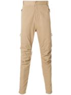 Balmain Ruched Slim-fit Trousers - Nude & Neutrals