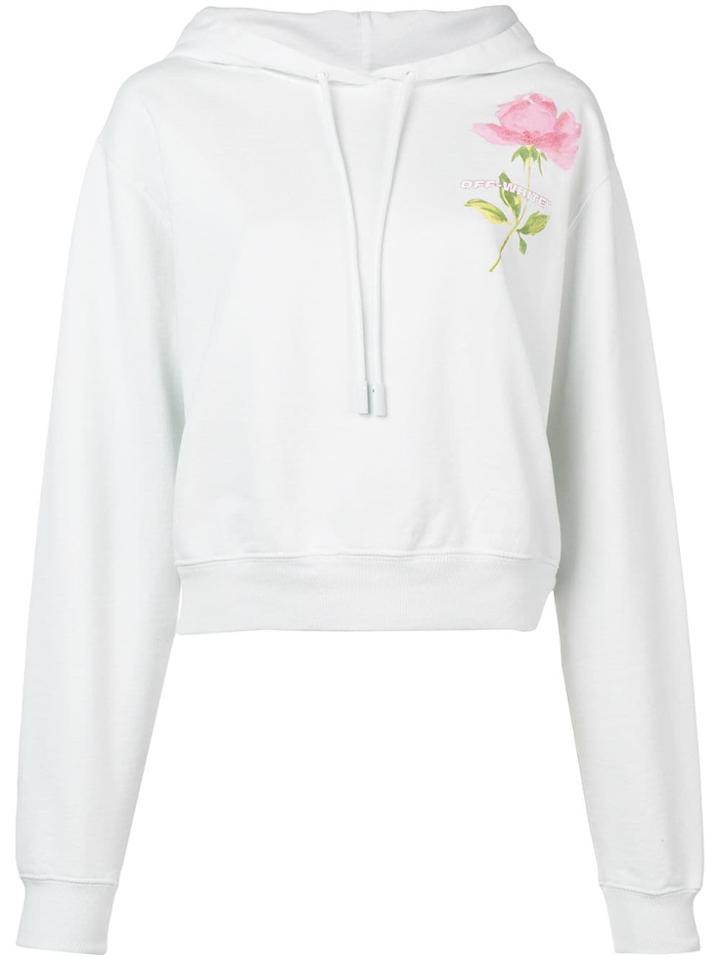 Off-white Rose Print Hoodie