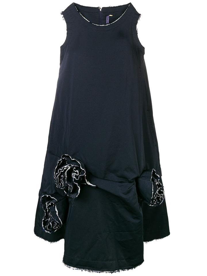 Comme Des Garçons Rose Detail Sack Dress - Blue
