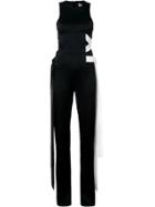 Galvan Jumpsuit With Lace-up Sides - Black