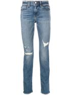 Frame Ripped Slim-fit Jeans - Blue