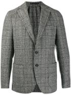 Bagnoli Sartoria Napoli Check Print Single-breasted Blazer - Black