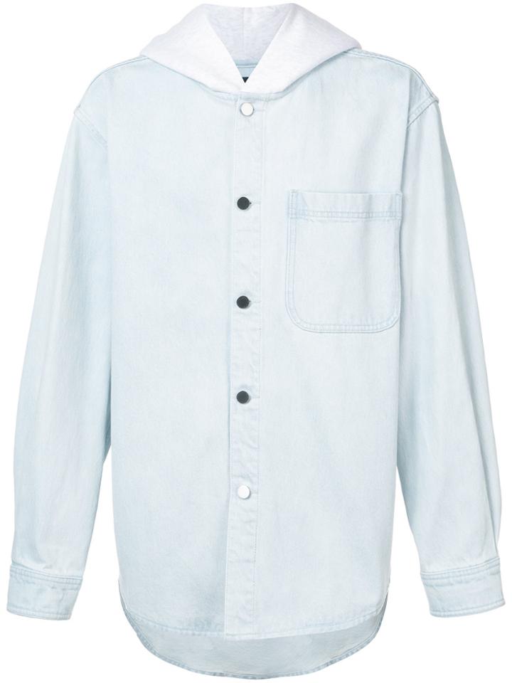 Alexander Wang Oversized Hooded Shirt - Blue