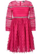 Just Cavalli Lace Mini Dress - Pink