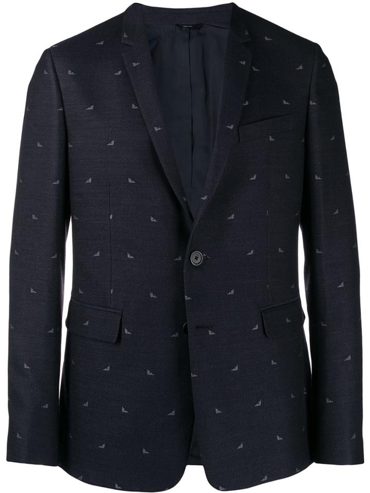 Fendi Triangle Slim Fit Blazer - Blue