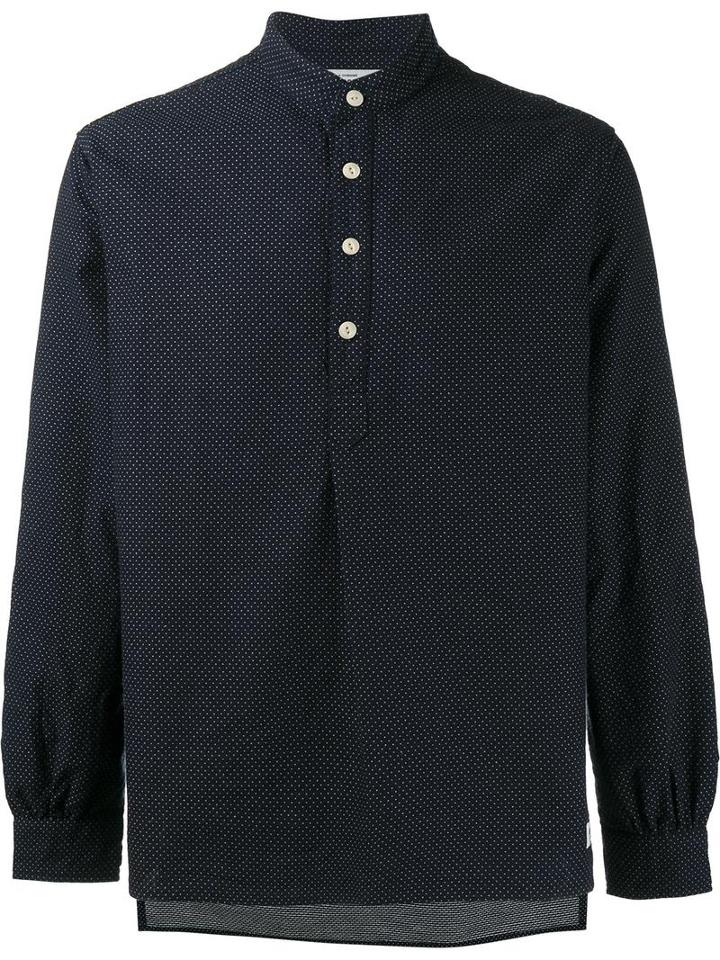 Neighborhood Polka Dot Print Shirt, Men's, Size: Xl, Blue, Cotton