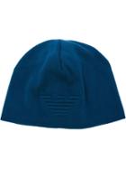 Emporio Armani Embroidered Logo Beanie, Men's, Size: Small, Blue, Cotton